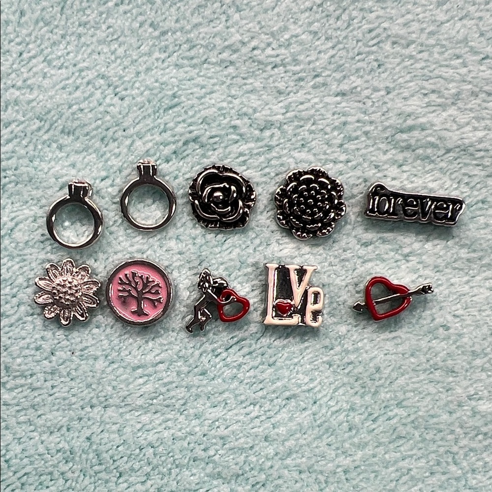 Floating Locket Charms - Wedding Love Theme